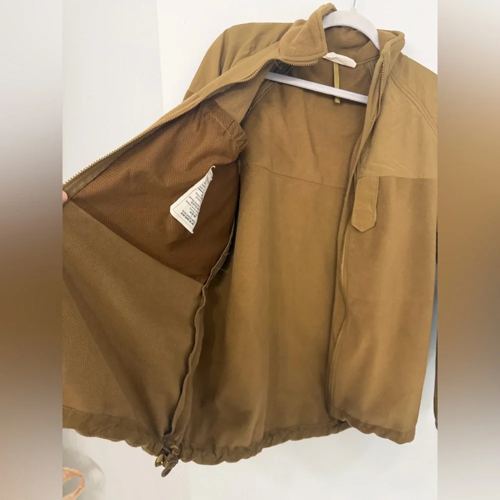 U.S. Navy Parka Liner Working Uniform Men Small Tan Full Zip Tactical Sweatshirt - Picture 6 of 7